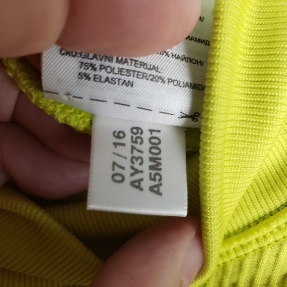 Adidas Men's L Techfit Climaheat Compression Shirt Bright Chartreuse Green - Picture 8 of 14